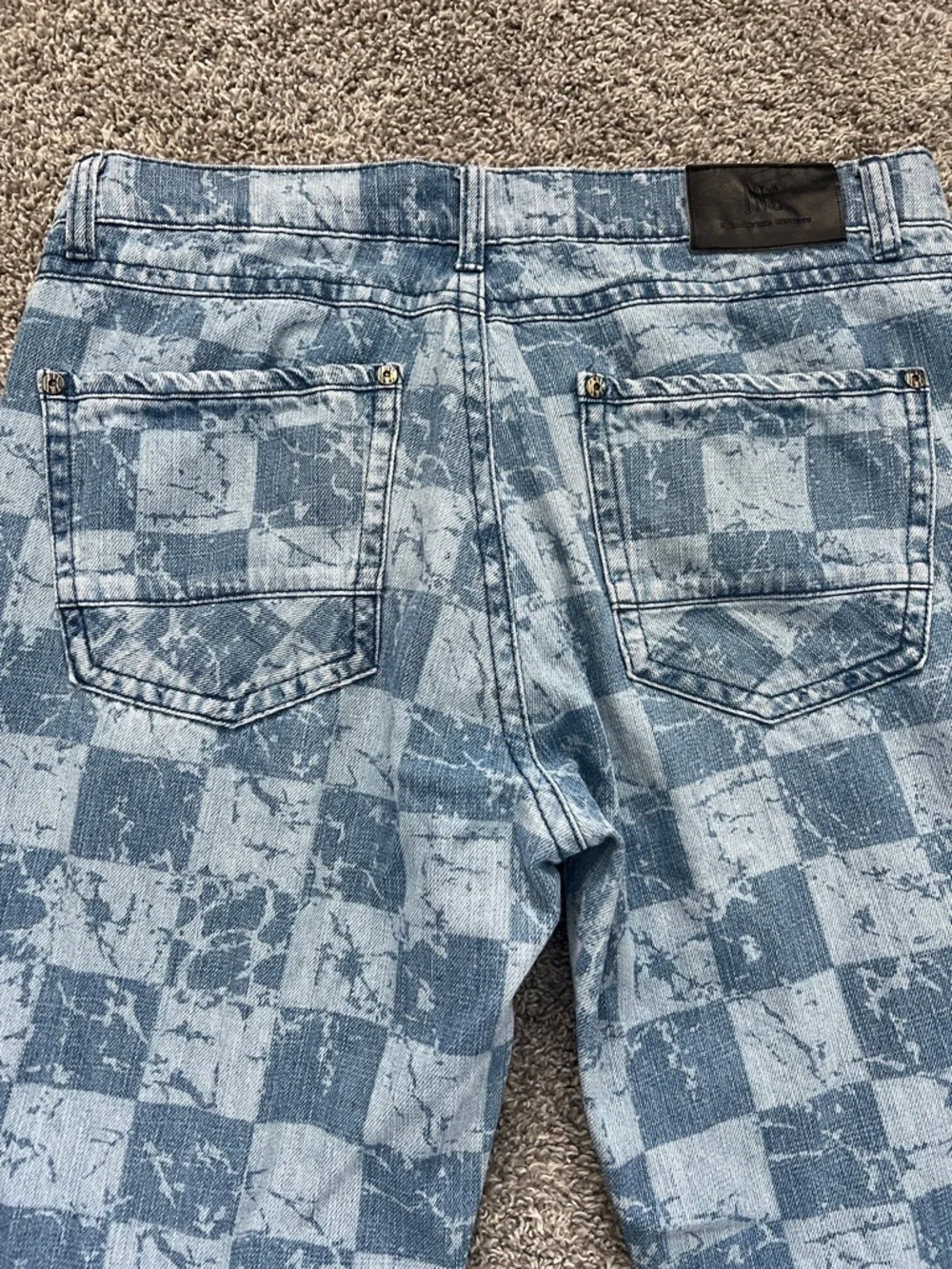 I.N.C. International Concepts Men's Slim-Straight Checkered Denim Jeans - Sz 34W - Picture 4 of 15